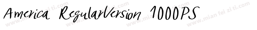 America RegularVersion 1000PS 001字体转换